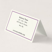 Vet over Visitekaartjes Lavender Iris (Achterkant)