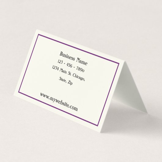 Vet over Visitekaartjes Lavender Iris (Achterkant)