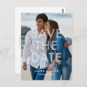 Vet Overlay BEWERKBARE KLEUR Opslaan van de datum  Briefkaart (Voorkant / Achterkant)