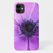 Vet Paars Anemone Floral Apple iPhone 11 Hoesje (Achterkant)