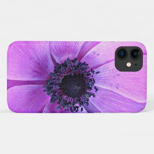Vet Paars Anemone Floral Apple iPhone 11 Hoesje (Achterkant (horizontaal))