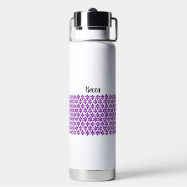 Vet Paars Clematis Vloer, speciaal gepersonaliseer Waterfles