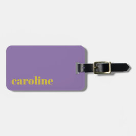 Vet, Paars en geel, modern Bagagelabel