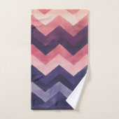 Vet paars en roze Chevron Bad Handdoek (Handdoek)
