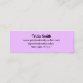 Vet paars en roze sterrenstelsel mini visitekaartje (Achterkant)