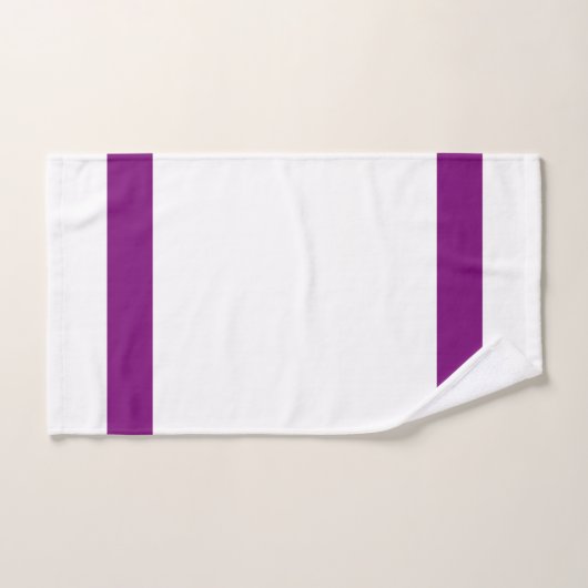Vet Paars en wit met optioneel monogram Bad Handdoek (Handdoek)