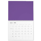 Vet Paars, grijs Paars, lavender Paars, Kalender (Mar 2026)