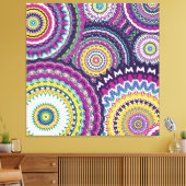 Vet Paars Mutli-Mandalas Canvas Afdruk (Insitu (Woonkamer))