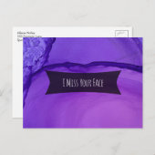 Vet Paarse Abstracte alcoholinkt... Briefkaart (Voorkant / Achterkant)