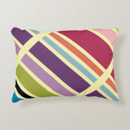 Vet Paarse Blauw en Sinaasappel Accent Kussen