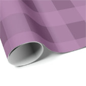 Vet Paarse Buffalo Plaid Wrapping Paper Cadeaupapier (Rol Hoek)