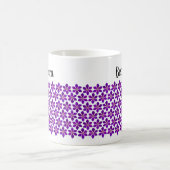 Vet Paarse Clematis bloemmotief gepersonaliseerd Koffiemok (Center)