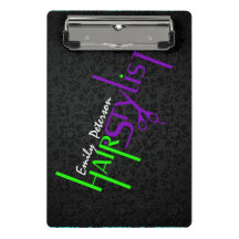 Vet Paarse groene en zwarte haarstyliste tekst