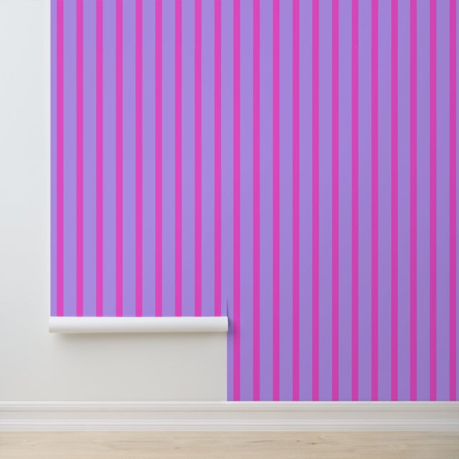 Vet Paarse _ Magenta Striped Pattern Behang (Applicatie)