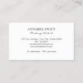 Vet Paarse Roze Goud Abstracte Waterverf Visitekaartje (Achterkant)