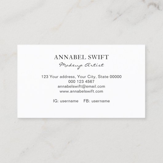 Vet Paarse Roze Goud Abstracte Waterverf Visitekaartje (Achterkant)