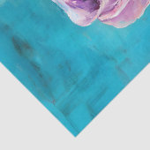 Vet Paarse Rozen op Blue Decoupage Tissuepapier (Detail)