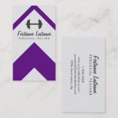Vet Paarse trainer en fitness Visitekaartje (Voorkant / Achterkant)