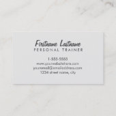 Vet Paarse trainer en fitness Visitekaartje (Achterkant)