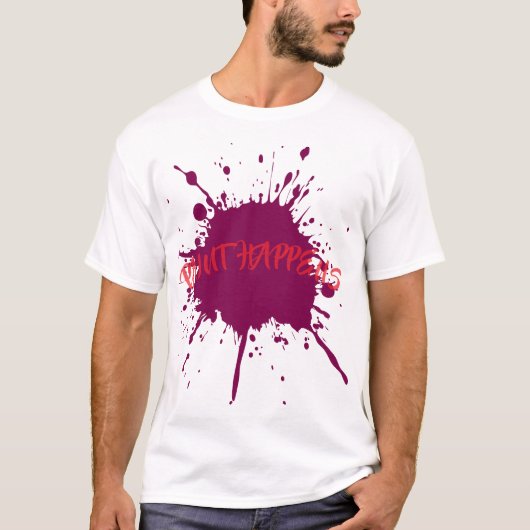 Vet Paarse verfspetter T-shirt (Voorkant)