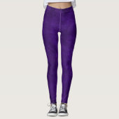 Vet Paarse verontruste lederen Leggings (Voorkant)