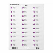 Vet Paarse Vredesteken Custom Return Label (Full Sheet)