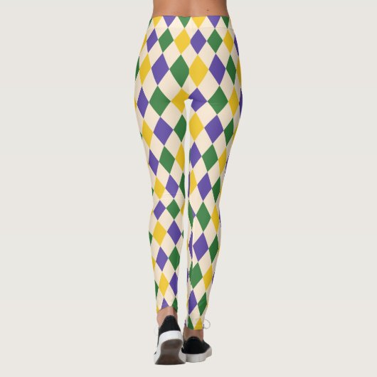 Vet Papaya Harlequin controlepatroon Leggings (Achterkant)