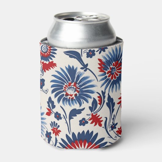 vet patriottisch bloemmengsel blikjeskoeler (Blikje Voorkant)