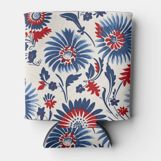 vet patriottisch bloemmengsel blikjeskoeler (Voorkant)