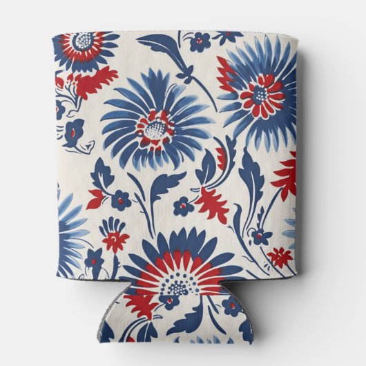 vet patriottisch bloemmengsel blikjeskoeler (Achterkant)