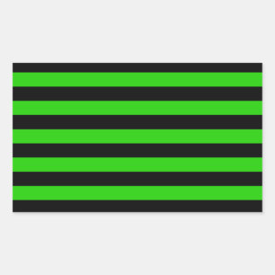 Vet patroon met groene en zwarte strepen rechthoekige sticker