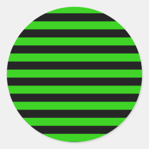 Vet patroon met groene en zwarte strepen ronde sticker