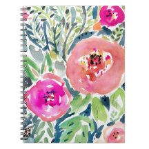 Vet Peach Painterly Waterverf Floral