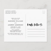 Vet penseel Schrift Overlay Foto Datum Wijzigen Aankondigingskaart (Achterkant)