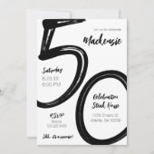 Vet penseel Slag 50th Birthday Surprise Party Kaart (Voorkant)