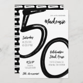 Vet penseel Slag 50th Birthday Surprise Party Kaart (Voorkant / Achterkant)