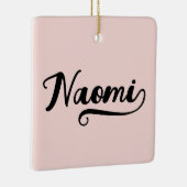 Vet Penseelscript Hart Blush Foto Keramisch Ornament (Rechts)