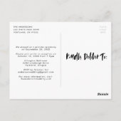 Vet penseelscript Introducing Wedding Elopement Briefkaart (Achterkant)