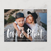 Vet penseelscript Love is Patiëntenuitstel Aankondigingskaart (Voorkant)