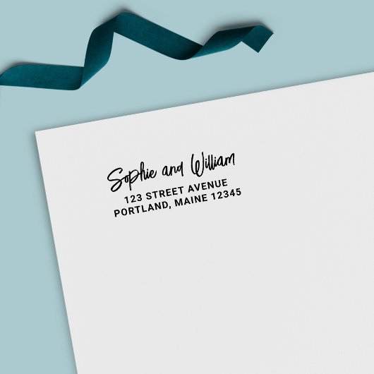 Vet penseelscript — Naam Terugkeeradres Zelfinktende Stempel