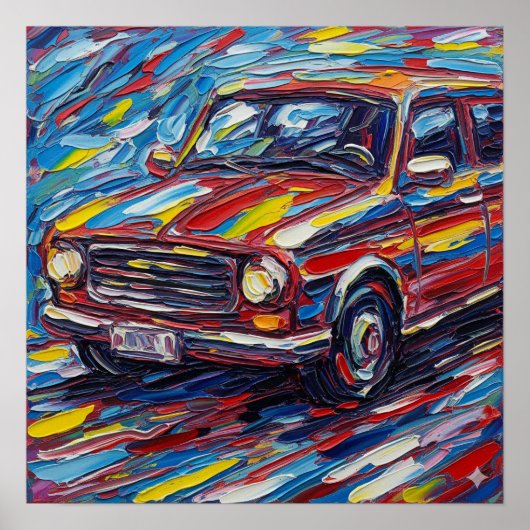 Vet penseelstreekvoertuig poster (Voorkant)