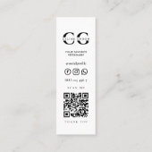 VET Pet Groom Care Dog Expert Veterinarian Qr Mini Visitekaartje (Achterkant)