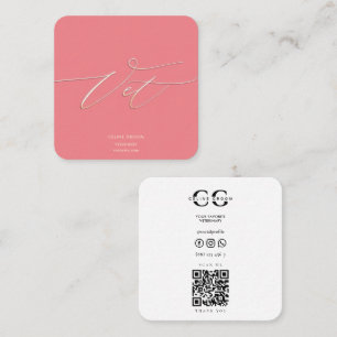 VET Pet Groom Care Dog Expert Veterinarian Qr Vierkante Visitekaartje