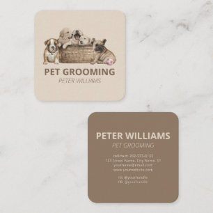Vet Pet Grooming Pet Sitter Vierkante Visitekaartje
