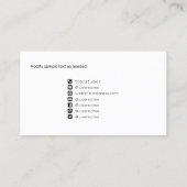 Vet pictogram Sociale media Visitekaartje (Achterkant)