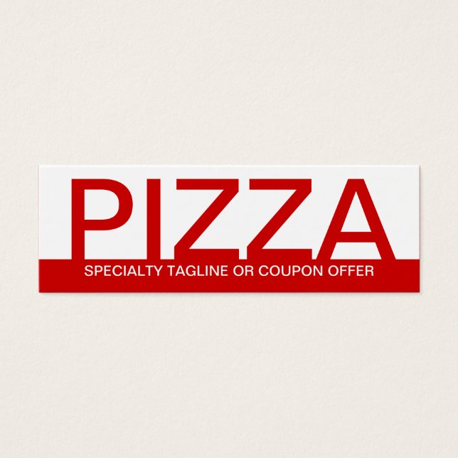 vet PIZZA Mini Visitekaartjes (Voorkant)