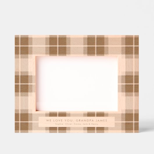 Vet plaid eenvoudige aangepaste tekst gegraveerde lijstjes (Voorkant)