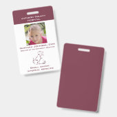 Vet Play Badge voor kinderen op maat (Voor- en achterkant)