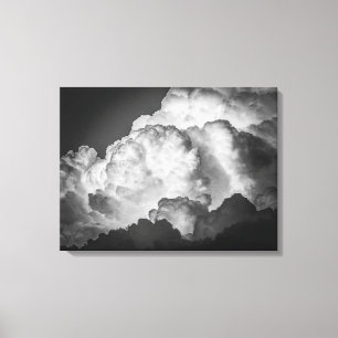Vet pluizig wolken Canvas Art Print