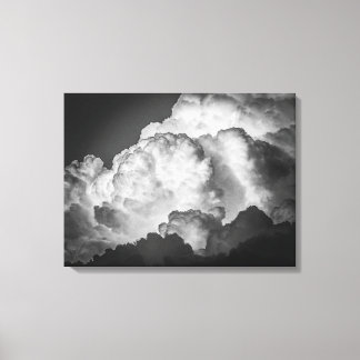 Vet pluizig wolken Canvas Art Print